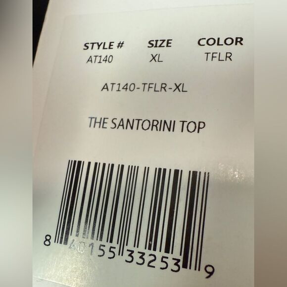 NWT Andie Pink & Black Tropical Bikini Top - Picture 6 of 6